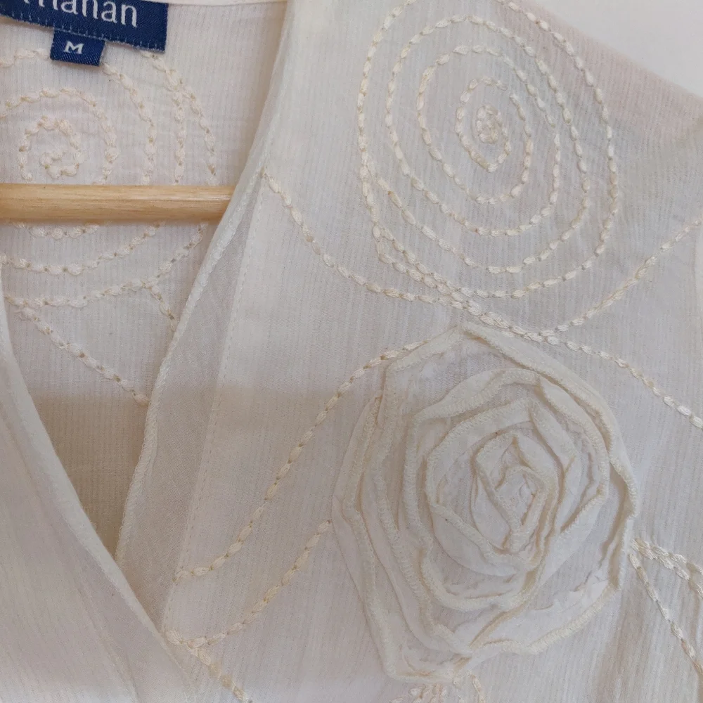 Manan Light Cotton Summer Roses Jacket - Picture 4 of 10